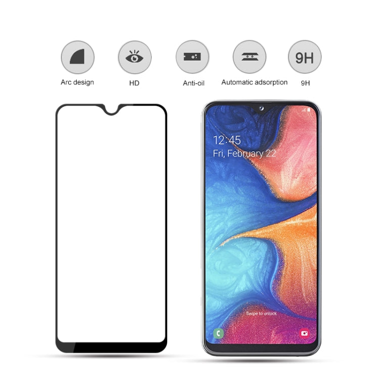 mocolo Galaxy A20e 0.33mm 9H 2.5D全膠全屏鋼化玻璃保護膜 (黑）