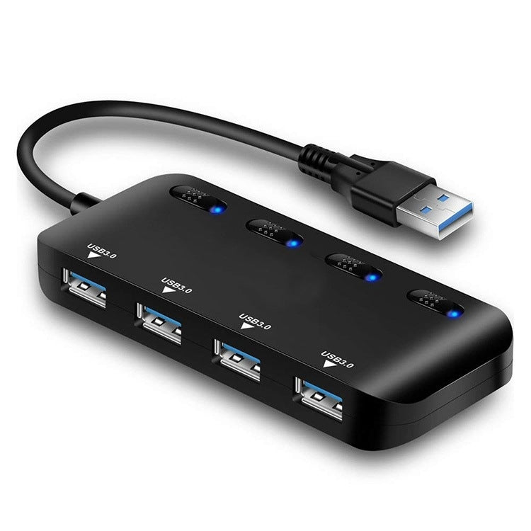 高速USB3.0 4口 HUB帶獨立開關