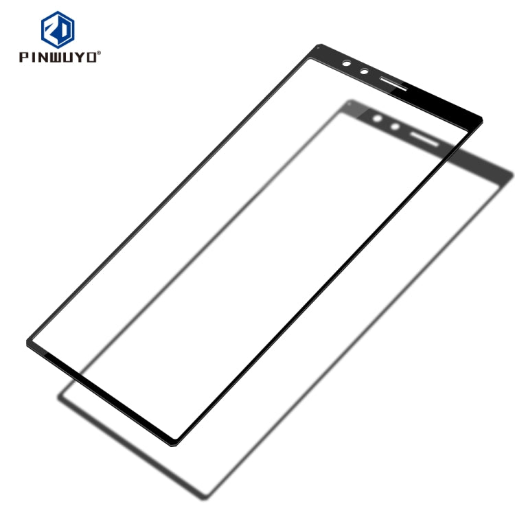 品無憂 金鑽 9H 2.5D全屏鋼化玻璃膜 適用於 索尼 Xperia 1 (顏色：黑色）