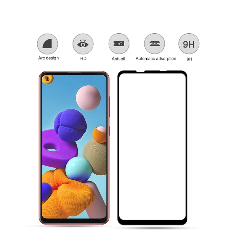 適用於 三星Galaxy A21s  mocolo 0.33mm 9H 2.5D全膠全屏鋼化玻璃保護膜
