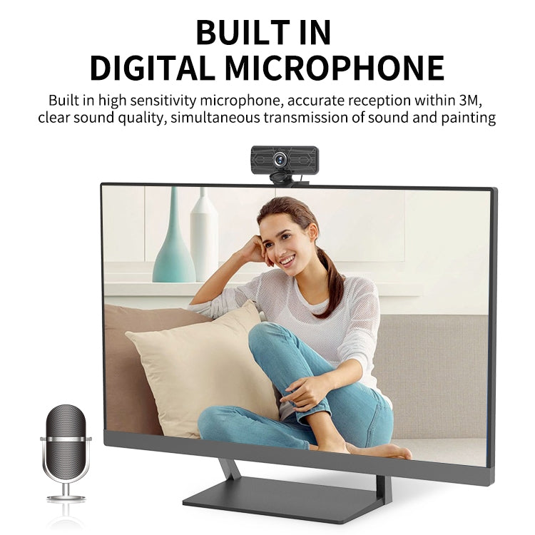 極速T16s 1080P高清攝像頭帶蓋內置麥克風為在線課程廣播/會議視頻