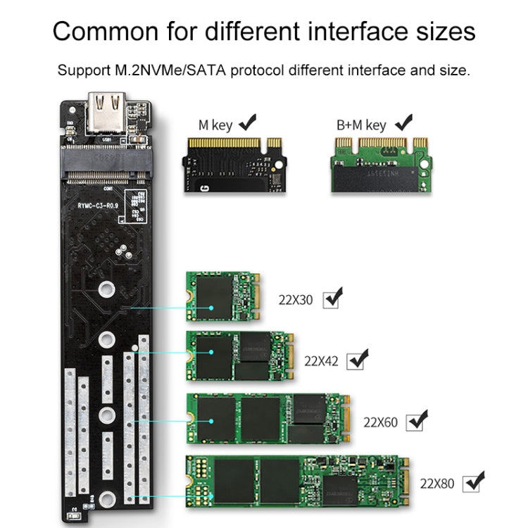 ORICO TCM2M-C3 M.2 SSD雙協議硬盤盒