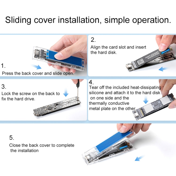 ORICO TCM2M-C3 M.2 SSD雙協議硬盤盒