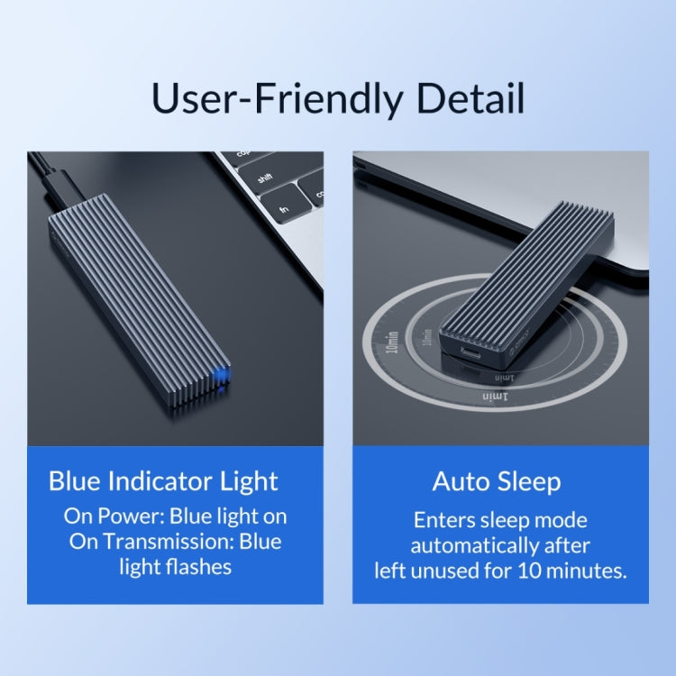 ORICO M2PJM-C3 M.2 SSD雙協議硬盤盒