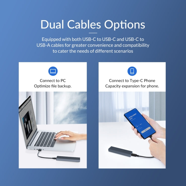 ORICO M2PJM-C3 M.2 SSD雙協議硬盤盒