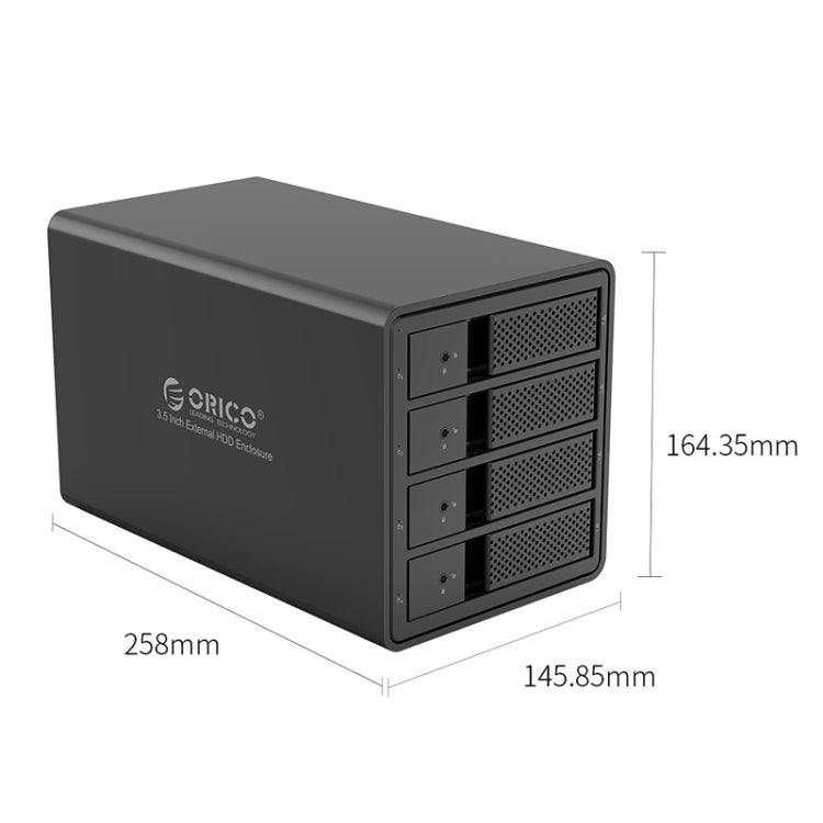 ORICO 9548U3-BK 3.5英寸USB3.0鋁合金四盤位硬盤櫃