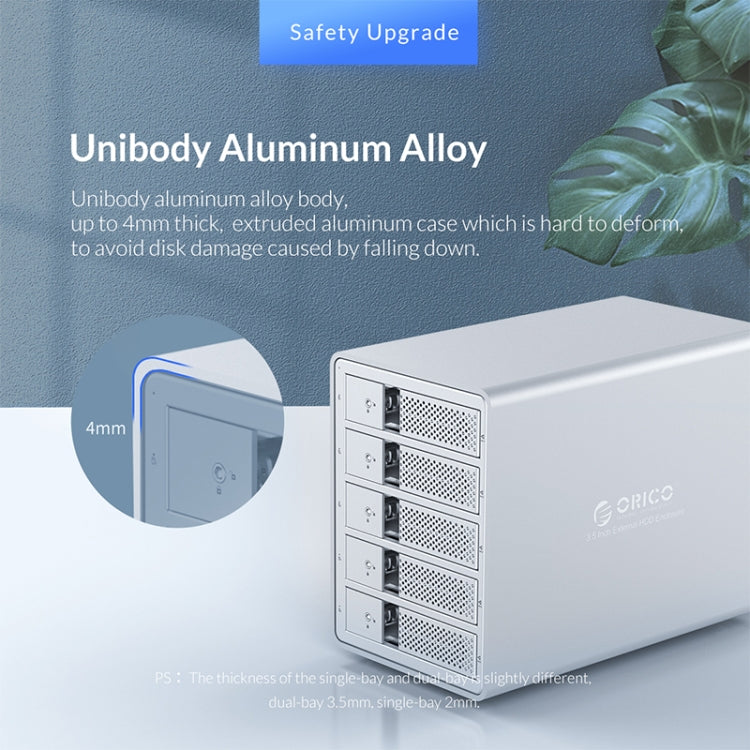 ORICO 9548RU3-BK 3.5英寸USB3.0鋁合金四盤位陣列櫃