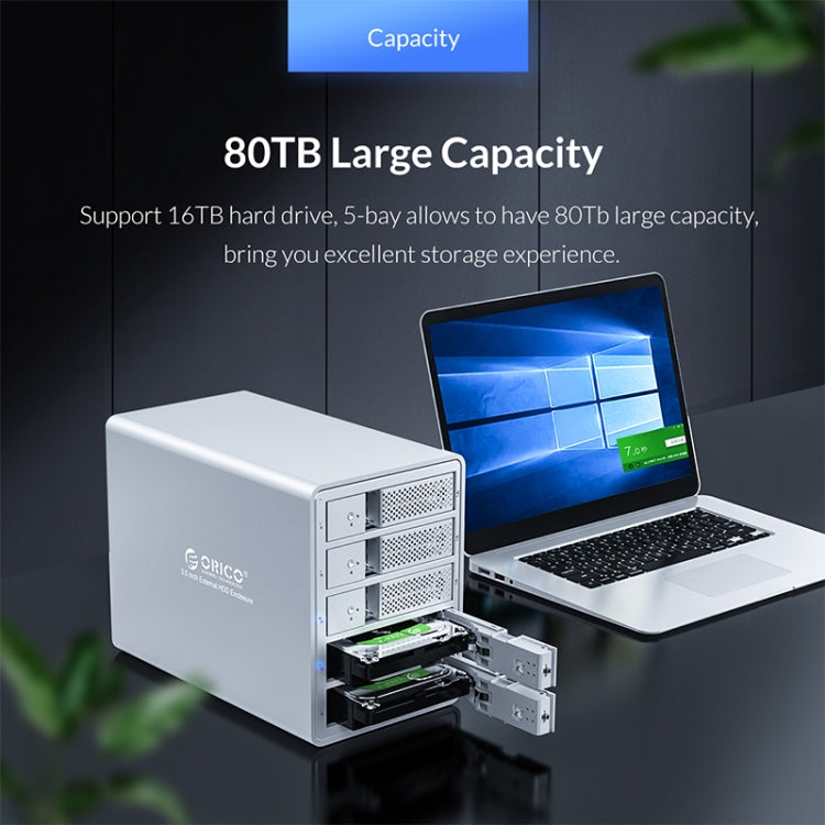 ORICO 9548RU3-BK 3.5英寸USB3.0鋁合金四盤位陣列櫃