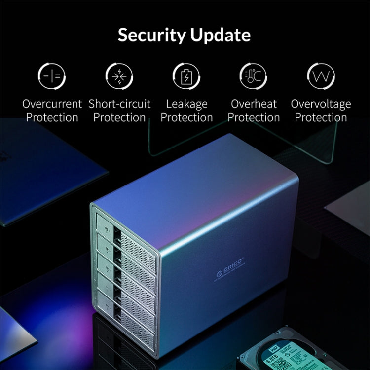 ORICO 9548RU3-BK 3.5英寸USB3.0鋁合金四盤位陣列櫃