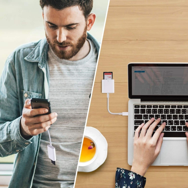 ZS-KL21810 8 Pin轉SD卡 相機讀卡器適配器，支持所有iOS系統