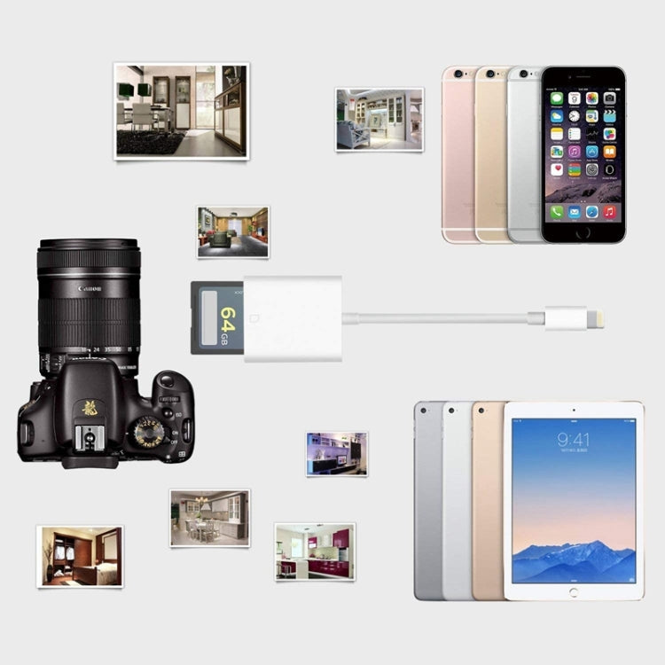 ZS-KL21810 8 Pin轉SD卡 相機讀卡器適配器，支持所有iOS系統