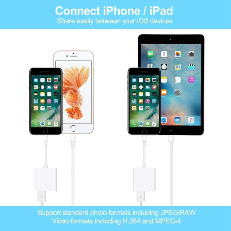 ZS-KL21806 2合一 8 Pin轉USB 3.0+相機USB讀取 OTG適配器，兼容IOS 13及以上版本系統