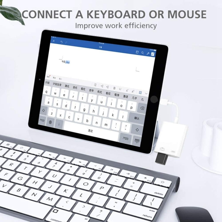 ZS-KL21806 2合一 8 Pin轉USB 3.0+相機USB讀取 OTG適配器，兼容IOS 13及以上版本系統