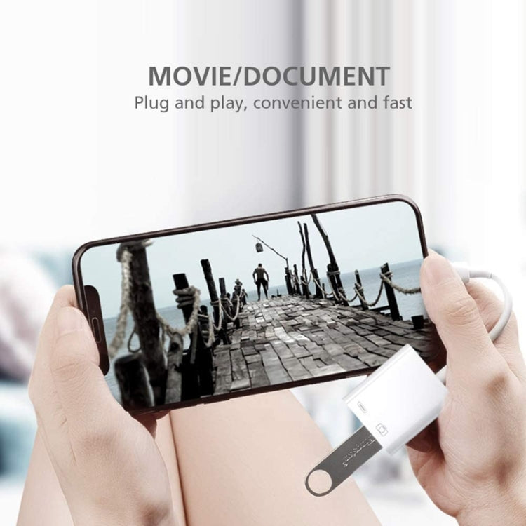 ZS-KL21806 2合一 8 Pin轉USB 3.0+相機USB讀取 OTG適配器，兼容IOS 13及以上版本系統