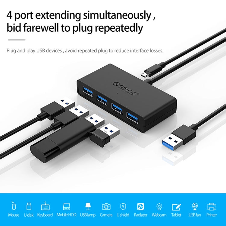 ORICO G11-H4-U3-100-BK 4口USB3.0集線器