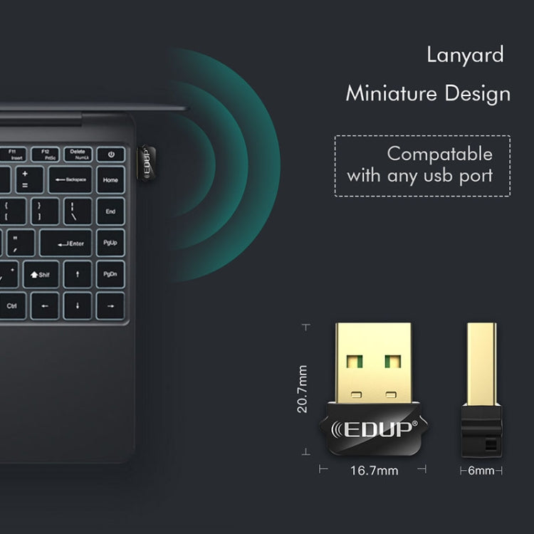 EDUP EP-AC1651 650M雙頻5G/2.4GHZ USB無線網卡