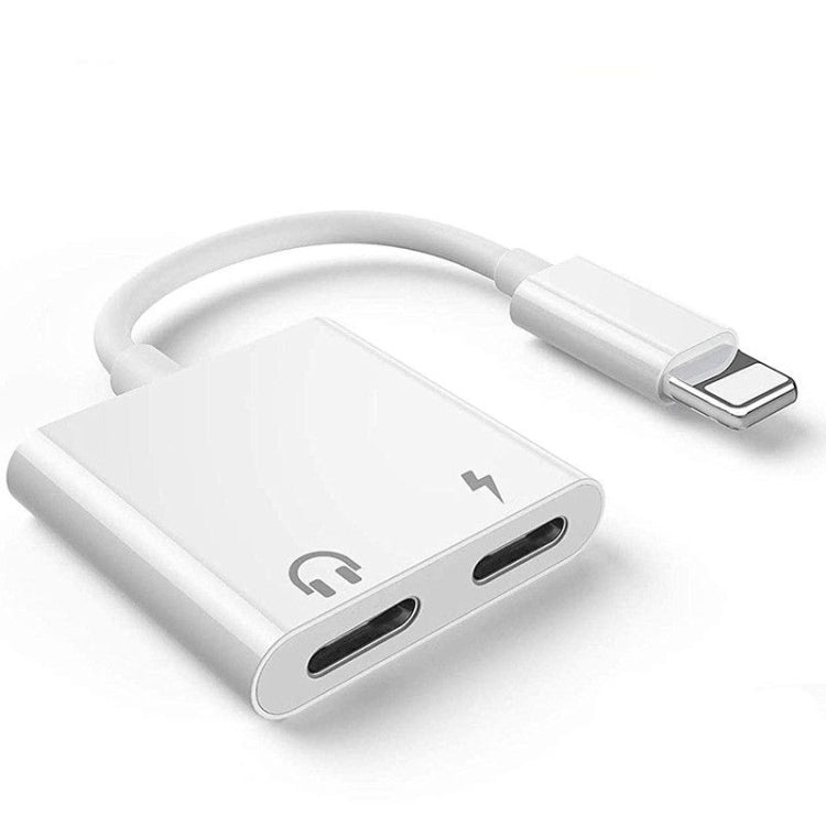 ZS-S1802 2合一 8 Pin公頭轉8 Pin充電+8 Pin音頻母頭接口 耳機轉接頭 支持通話&線控，兼容所有IOS系統