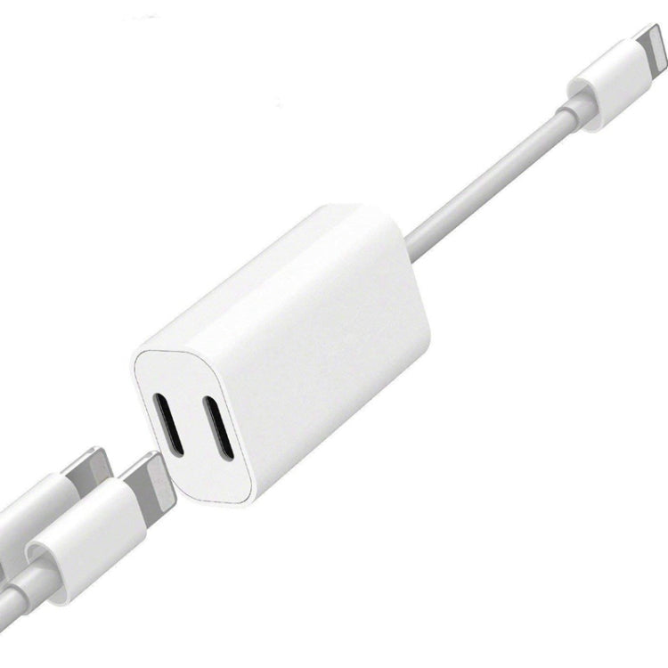 ZS-S1801 2合一 8 Pin公頭轉8 Pin充電+8 Pin音頻母頭接口 耳機轉接頭 支持通話，兼容IOS 13系統