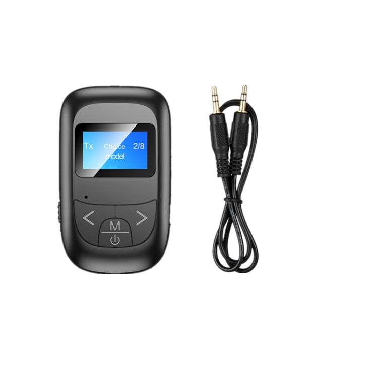 T14 二合一 藍牙適配器車載免提通話藍牙接收器發射器帶LCD數顯