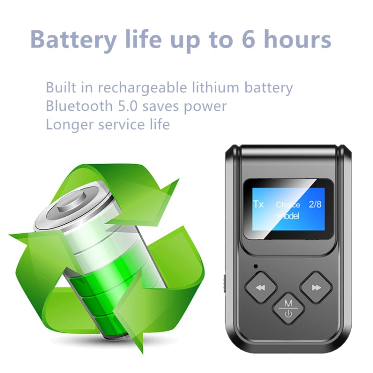 T15 二合一藍牙5.0音樂接收器發射器帶屏