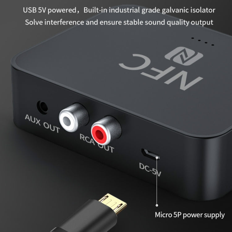 R6 NFC 藍牙5.0桌面音樂接收器藍牙接收器，支持TF卡