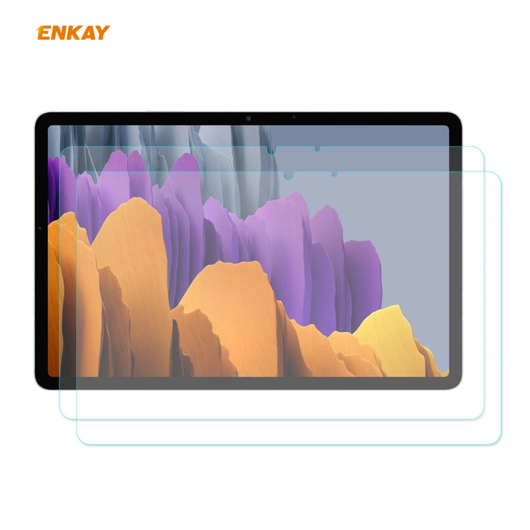 ENKAY 草帽王子 2片裝 適用於 三星Galaxy Tab S7 0.33mm 9H 2.5D弧邊鋼化玻璃保護膜