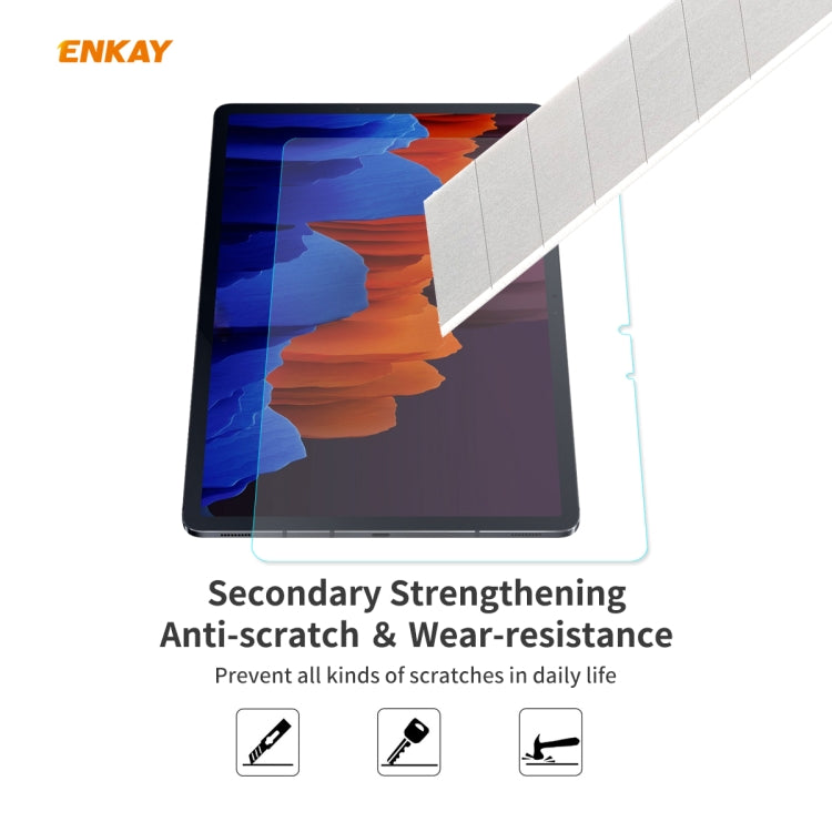 ENKAY 草帽王子 2片裝 適用於 三星Galaxy Tab S7 0.33mm 9H 2.5D弧邊鋼化玻璃保護膜