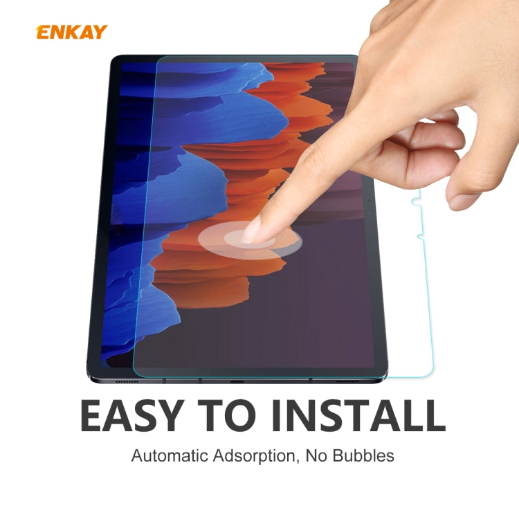 ENKAY 草帽王子 2片裝 適用於 三星Galaxy Tab S7 0.33mm 9H 2.5D弧邊鋼化玻璃保護膜