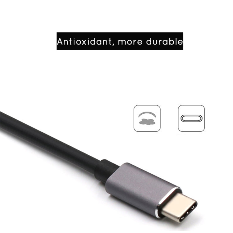 Type-c 3.1 轉高清4K hdmi + rj45 +USB3.0 +USB 2.0 + PD 5合1轉換器多功能擴展塢