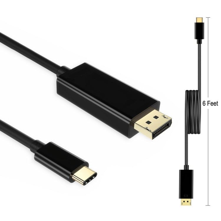 4K 60Hz Type-C轉DP DisplayPort 連接線轉接線 線長：1.8米