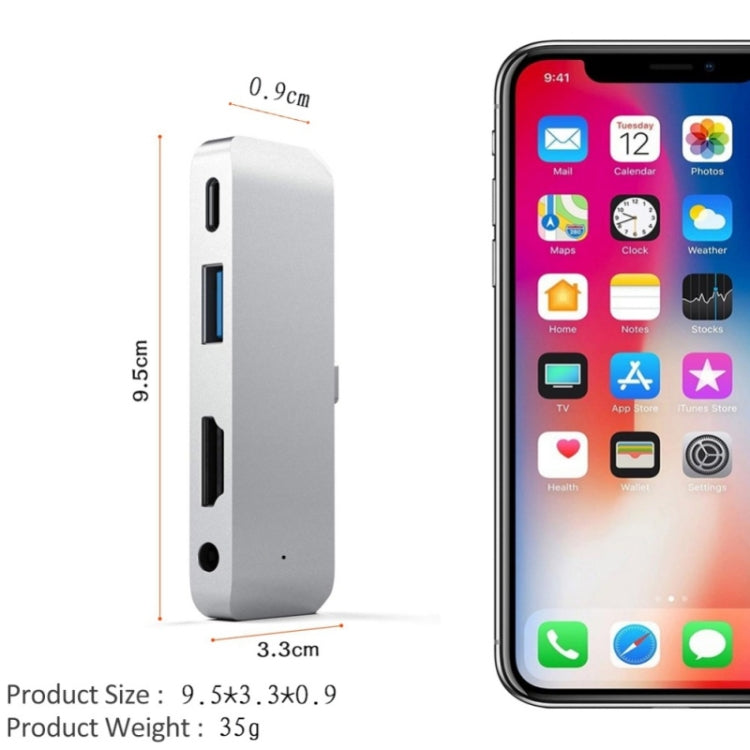 4合1 Type-C轉HDMI+AUX+USB+PD Type-C 集線器適配器多功能高清擴展塢