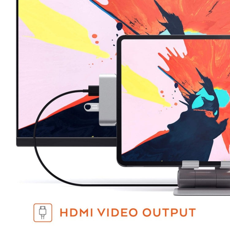 4合1 Type-C轉HDMI+AUX+USB+PD Type-C 集線器適配器多功能高清擴展塢