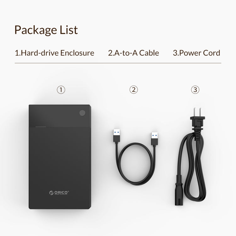 ORICO 3599U3 2.5/3.5英寸通用USB3.0移動硬盤盒，歐規
