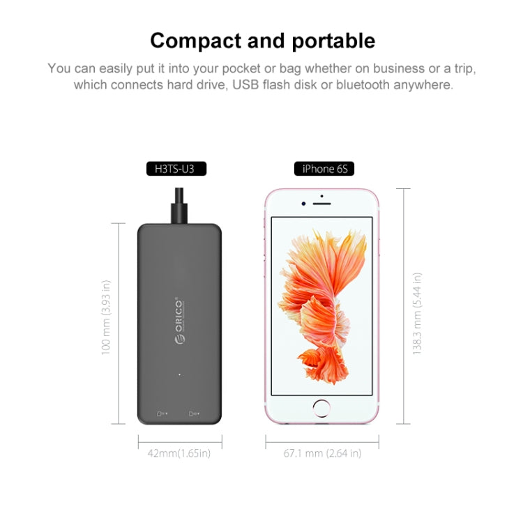 ORICO H3TS-U3 USB3.0轉USB3.0*3/TF/SD多功能集線器