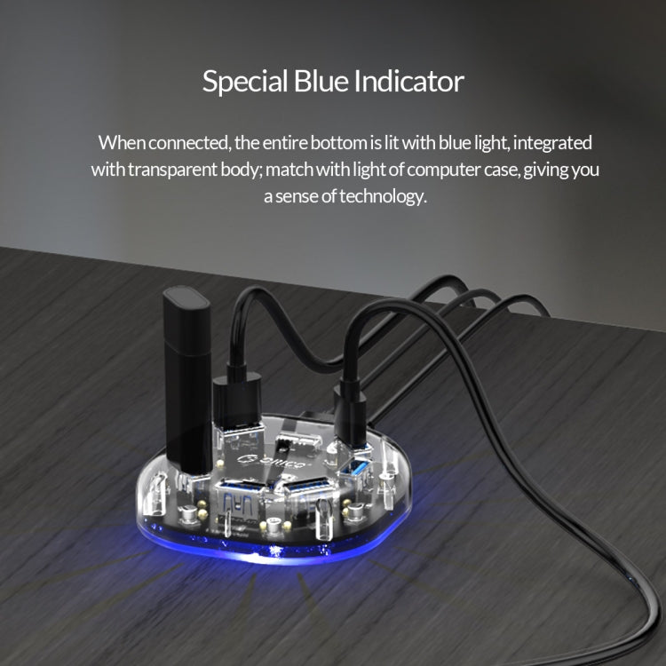ORICO 7口USB3.0透明桌面集線器，支持OTG拓展 H7U-U3