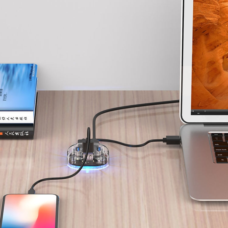 ORICO H4U-U3 4口USB3.0高速桌面集線器，雙口供電