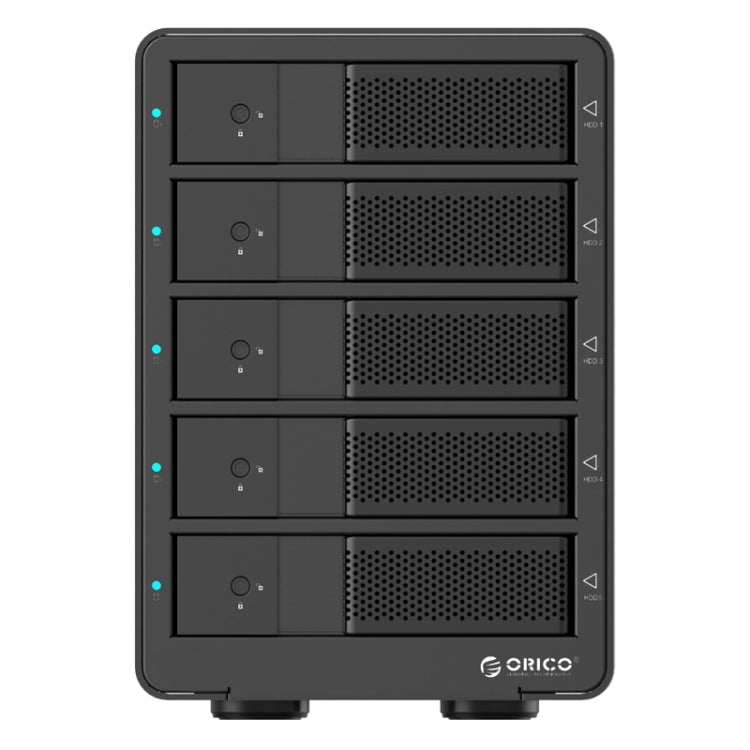 ORICO 9558RU3-V1-BK 3.5英寸USB3.0鋁合金五盤位陣列櫃