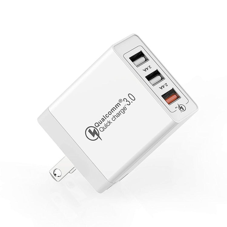 SDC-30W 30W QC 3.0 USB + 2.4A 雙USB 2.0接口 手機平板通用快速充電器旅行充，美規