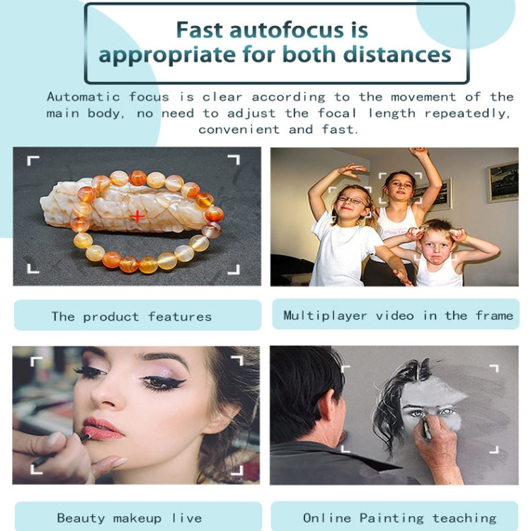 C7 高清畫面自動對焦360度旋轉鏡頭免驅直播視頻會議攝像頭帶麥克風