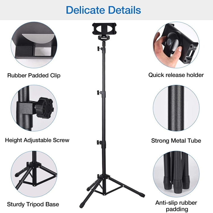 落地平板電腦三腳架可調節，適用於4.7-12.9英寸手機iPad通用支架