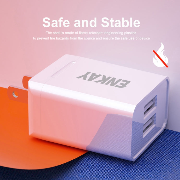 ENKAY Hat-Prince U008-1 10.5W 2.1A 雙USB旅行充電器電源適配器 美規