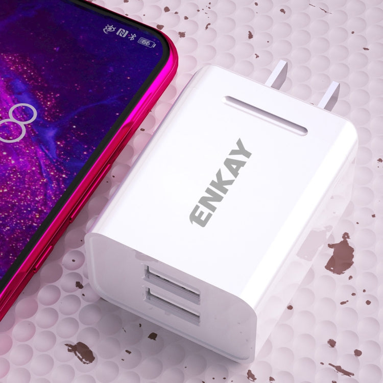 ENKAY Hat-Prince U008-1 10.5W 2.1A 雙USB旅行充電器電源適配器 美規