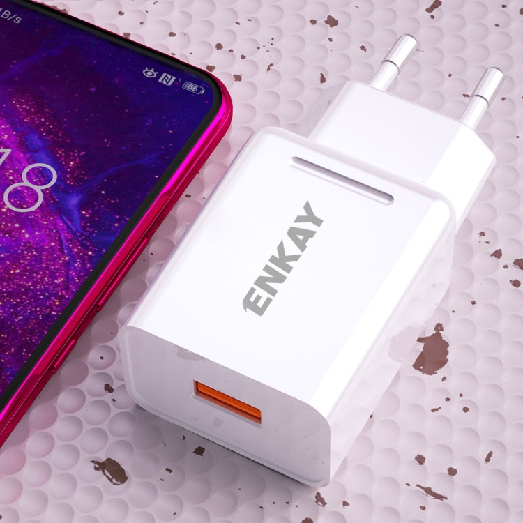 ENKAY Hat-Prince T006-1 18W 3A USB 3.0 旅行快充充電器 歐規