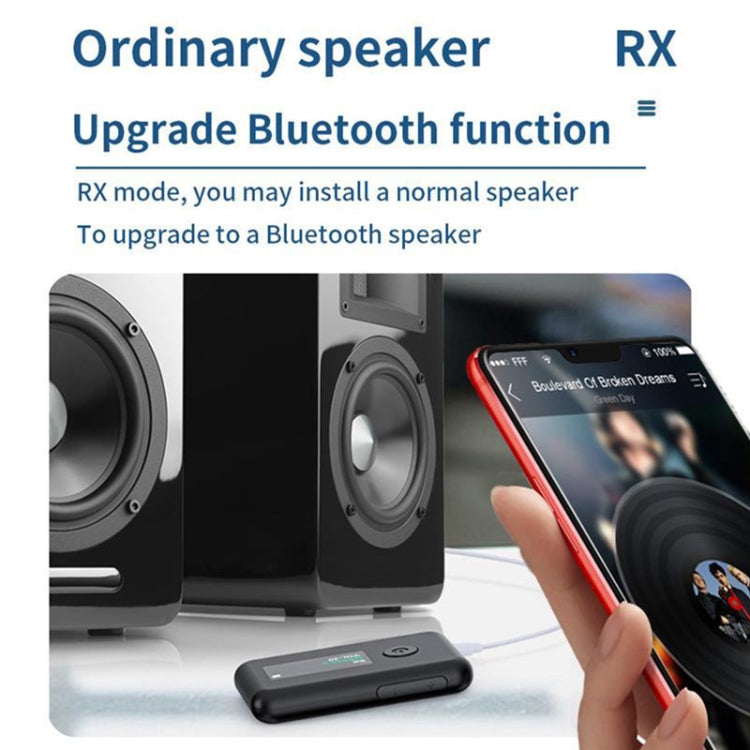 T2 二合一OLED彩屏藍牙5.0無線接收器發射器