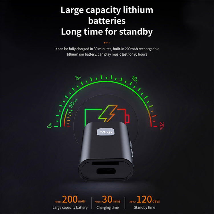 SR11 領夾式藍牙5.0音頻接收器藍牙適配器 支持TF卡