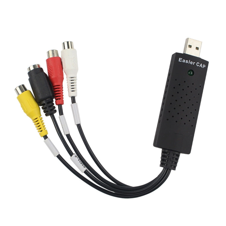 便攜式USB 2.0 轉 RCA 母頭連接器，適用於電視 / DVD / VHS，支持Vista 64 / win 7 / win 8 / win 10 / Mac OS