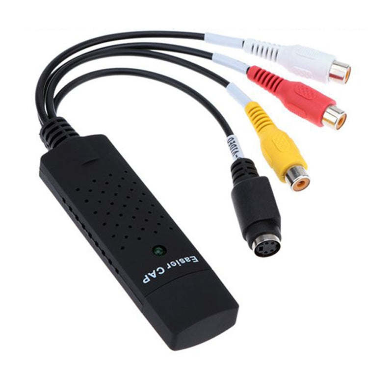 便攜式USB 2.0 轉 RCA 母頭連接器，適用於電視 / DVD / VHS，支持Vista 64 / win 7 / win 8 / win 10 / Mac OS