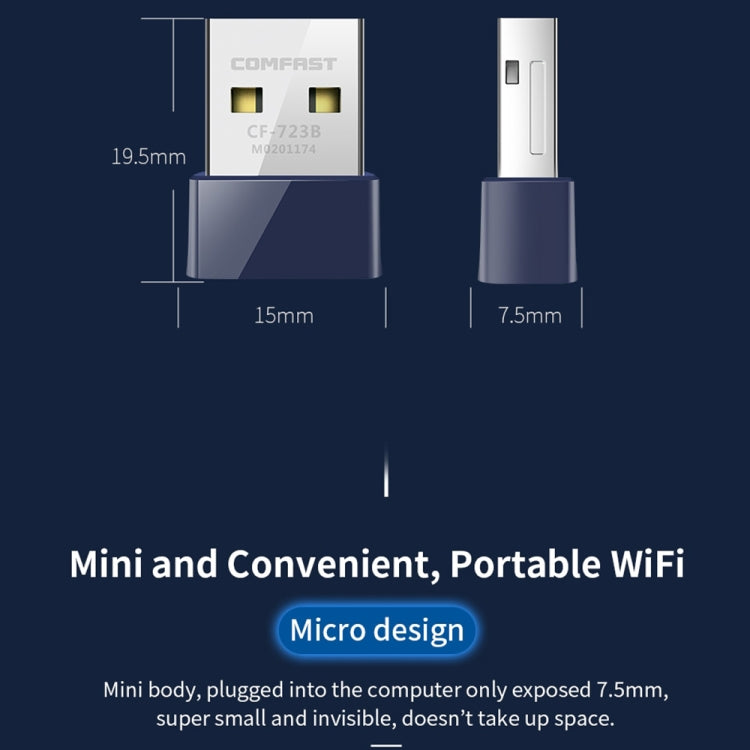 COMFAST CF-723B迷你2合1 USB藍牙WiFi適配器150Mbps無線網卡接收器