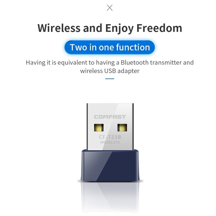 COMFAST CF-723B迷你2合1 USB藍牙WiFi適配器150Mbps無線網卡接收器