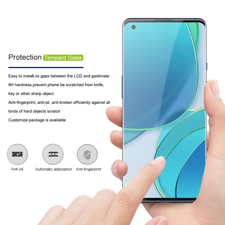 適用於 一加 9 Pro mocolo 9H 3D 全屏曲面UV保護膜